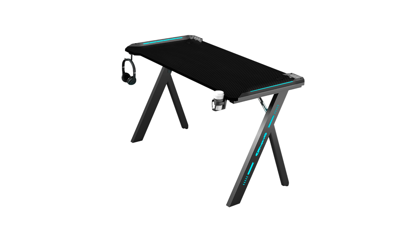 MIUZ LED Carbon Fiber Computer Gaming Desk - 120cm