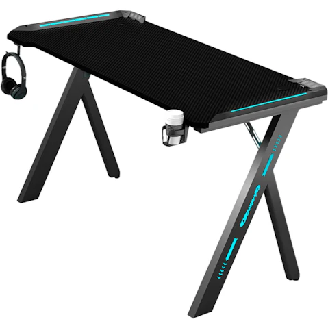 MIUZ LED Carbon Fiber Computer Gaming Desk - 120cm