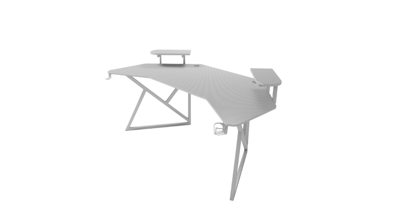 MIUZ Large Computer Gaming Desk - White