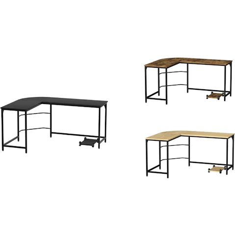 Artiss 147cm L-Shaped Computer Desk with CPU Stand