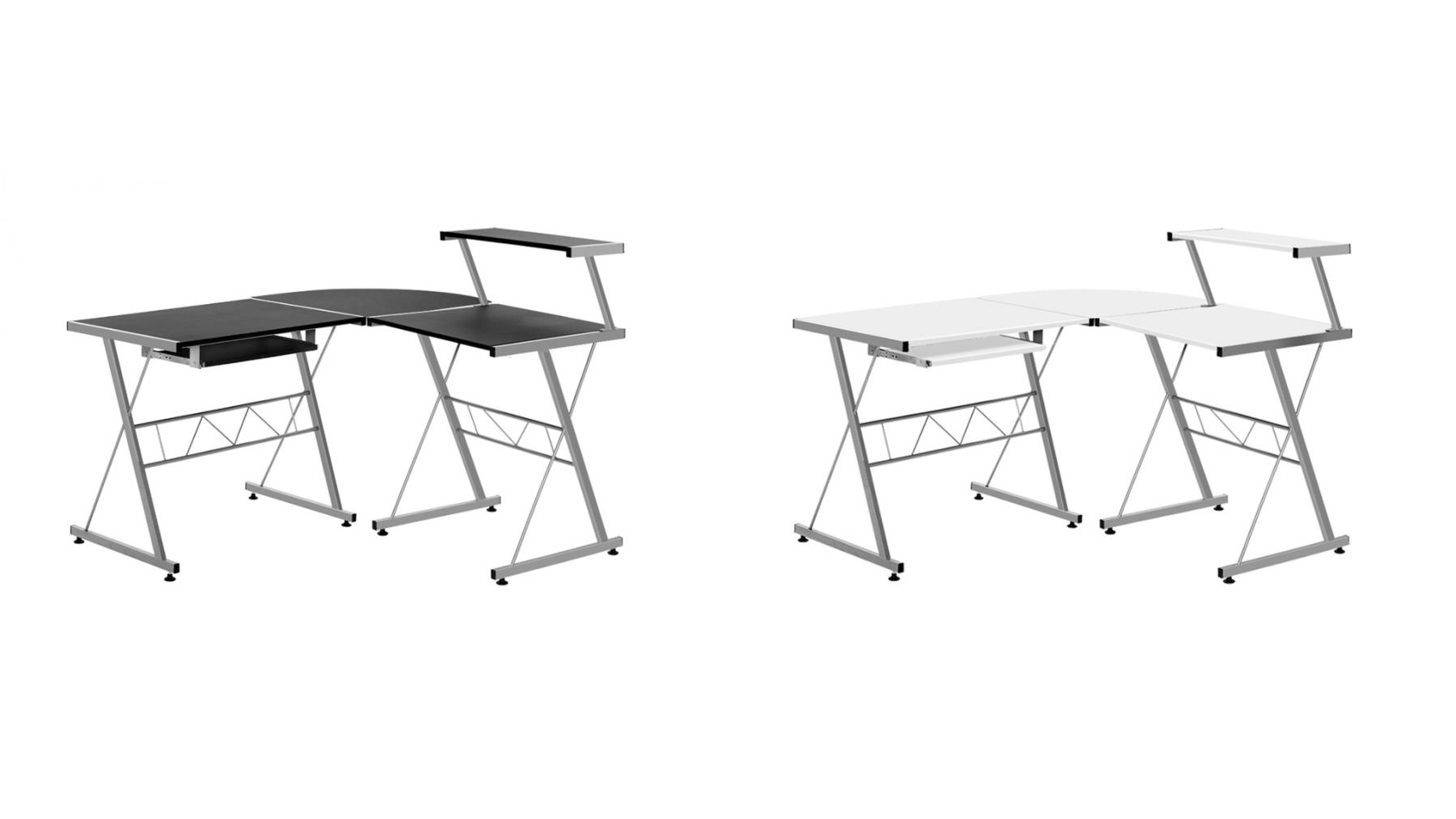 Artiss 139 x 115 x 100cm L-Shaped Computer Desk with Keyboard Tray Shelf