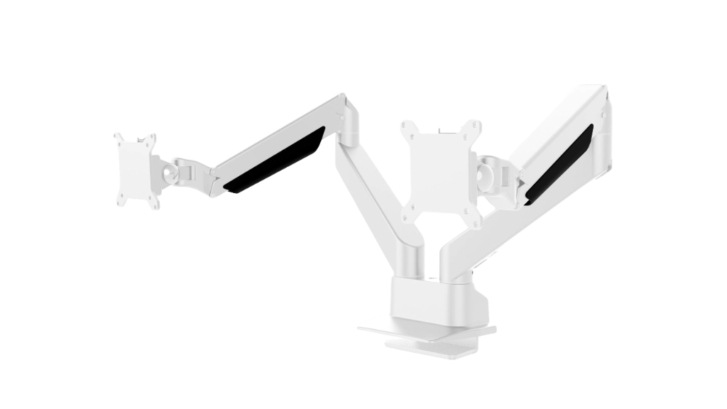 Desky Dual Monitor Arm - White