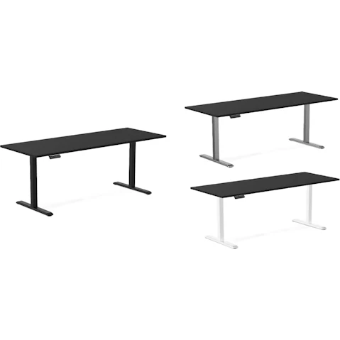 Desky 200 x 75cm Black Single Sit Stand Desk