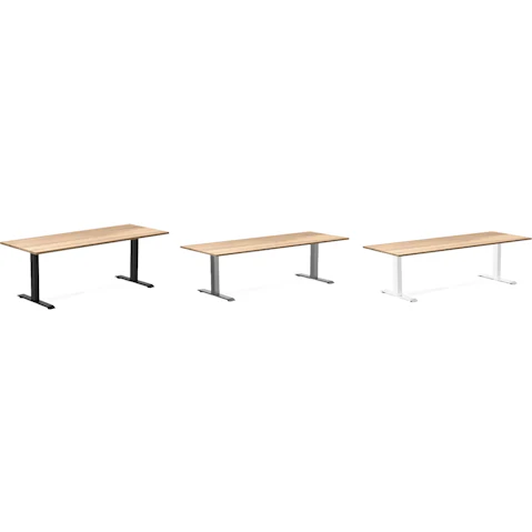 Desky Zero White Oak Hardwood Office Desk