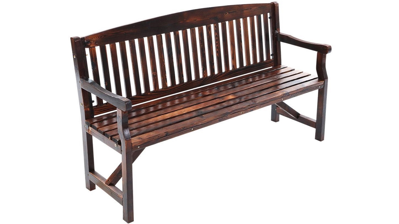 Gardeon 3 Seater Wooden Garden Outdoor Bench Chair - Charcoal