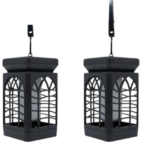 TM 4 Piece Flame Flickering Solar Lantern Light