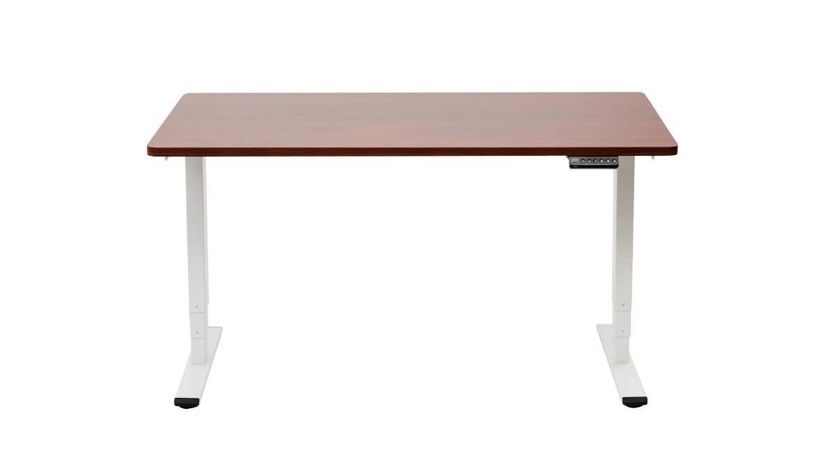 GKU 1.4metre ProLift V2 Electric Standing Desk - Mahogany/White