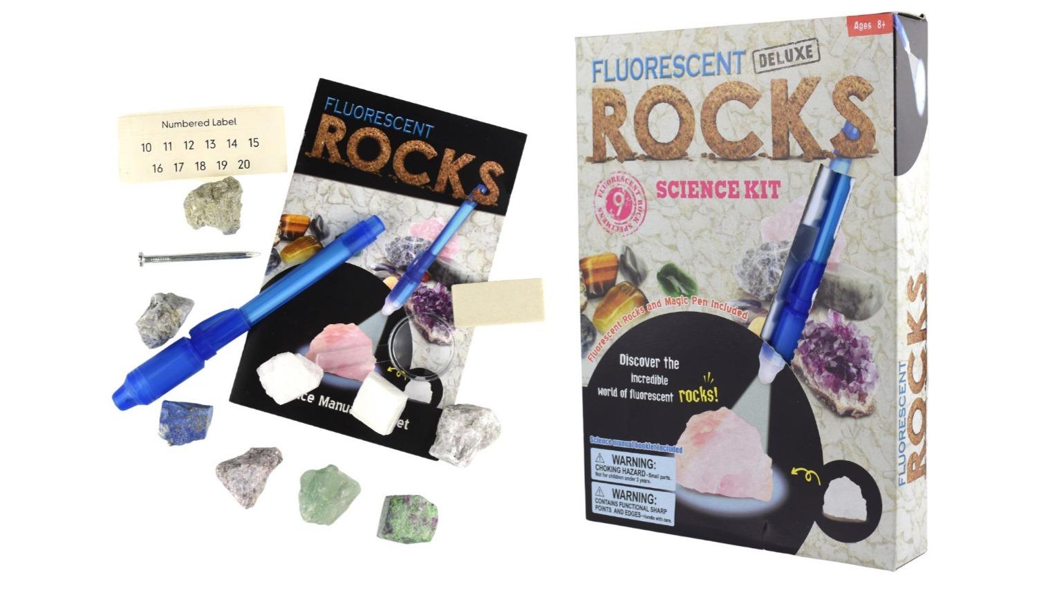 Kaper Kidz Deluxe Fluorescent Rocks Science Kit | Harvey Norman