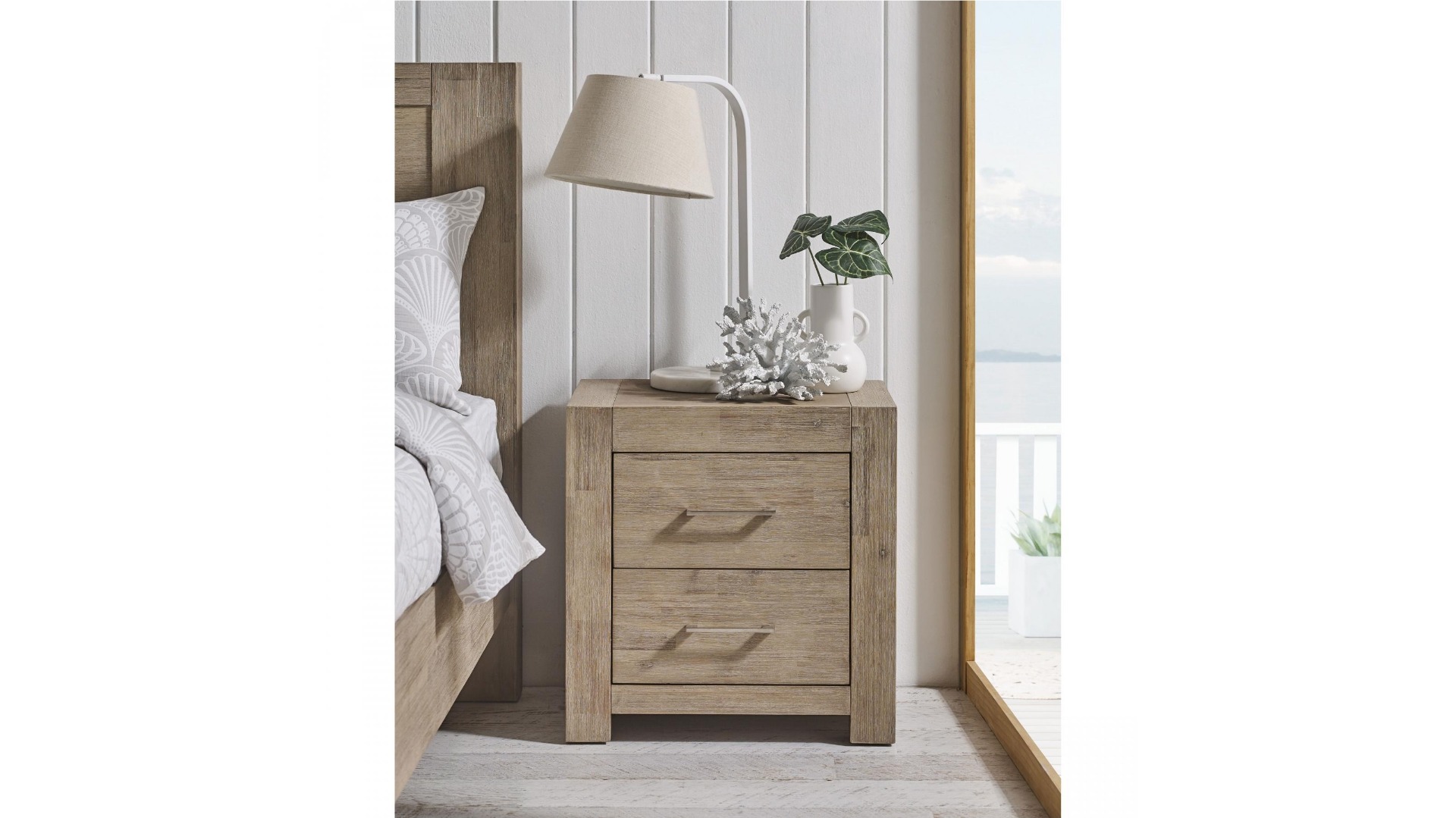 Hudson 2-Drawer Bedside Table