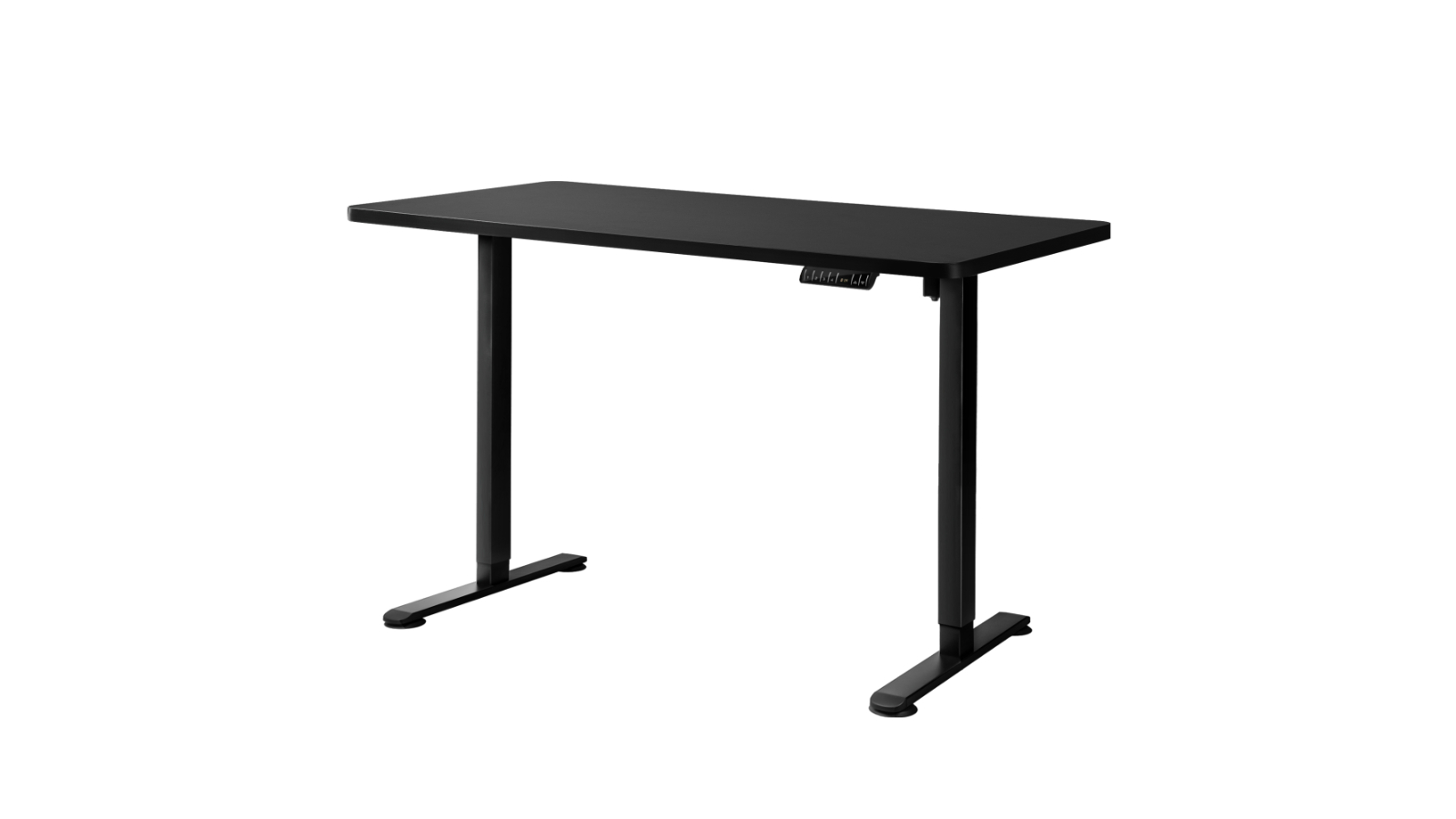 Levede 120cm Single Motor Adjustable Height Black Frame Office Desk - Black