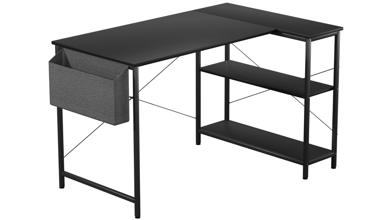 Levede 100cm L Shaped Modern Home Office Computer Desk - Black