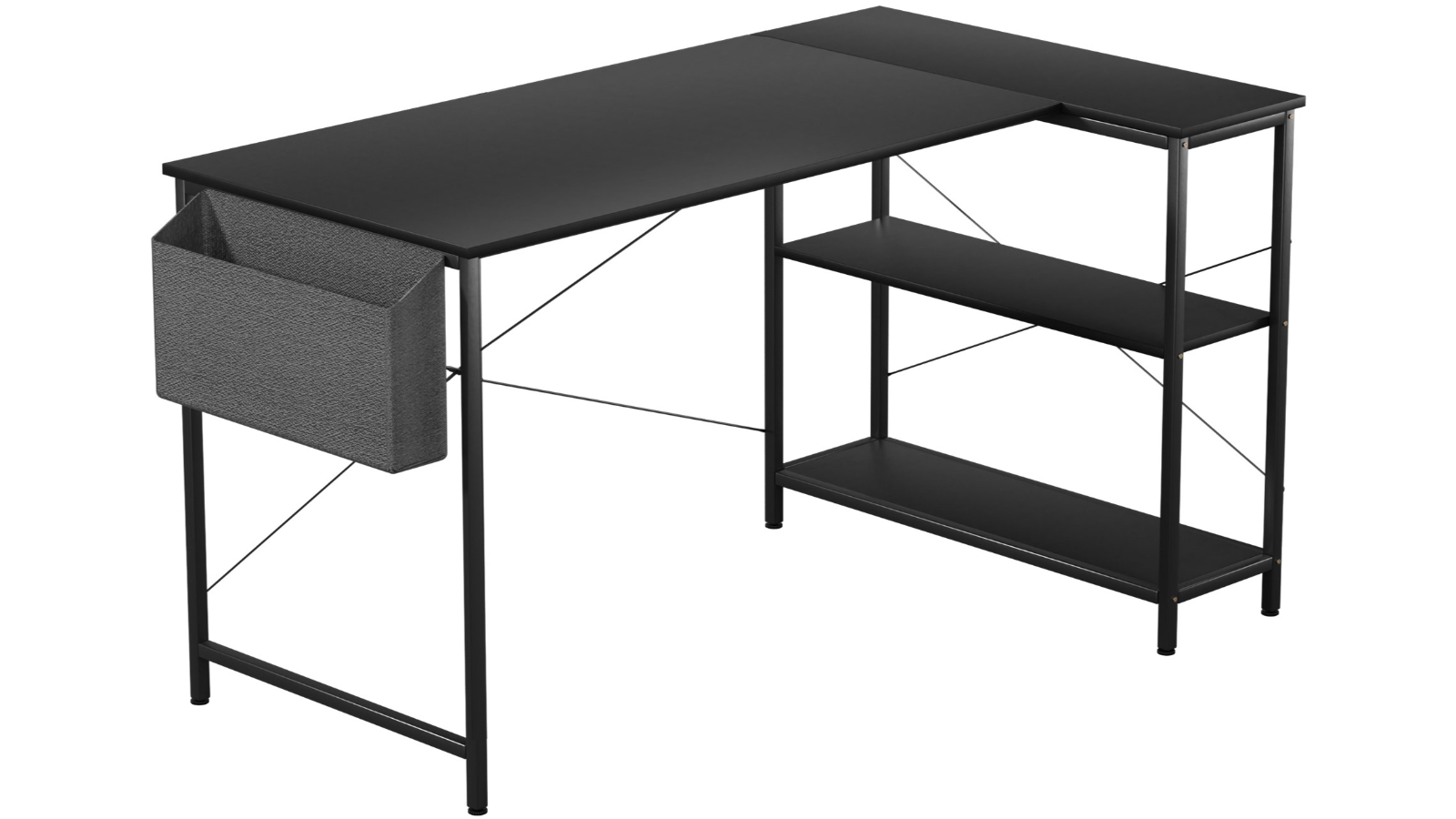 Levede 120cm L Shaped Modern Home Office Computer Desk - Black
