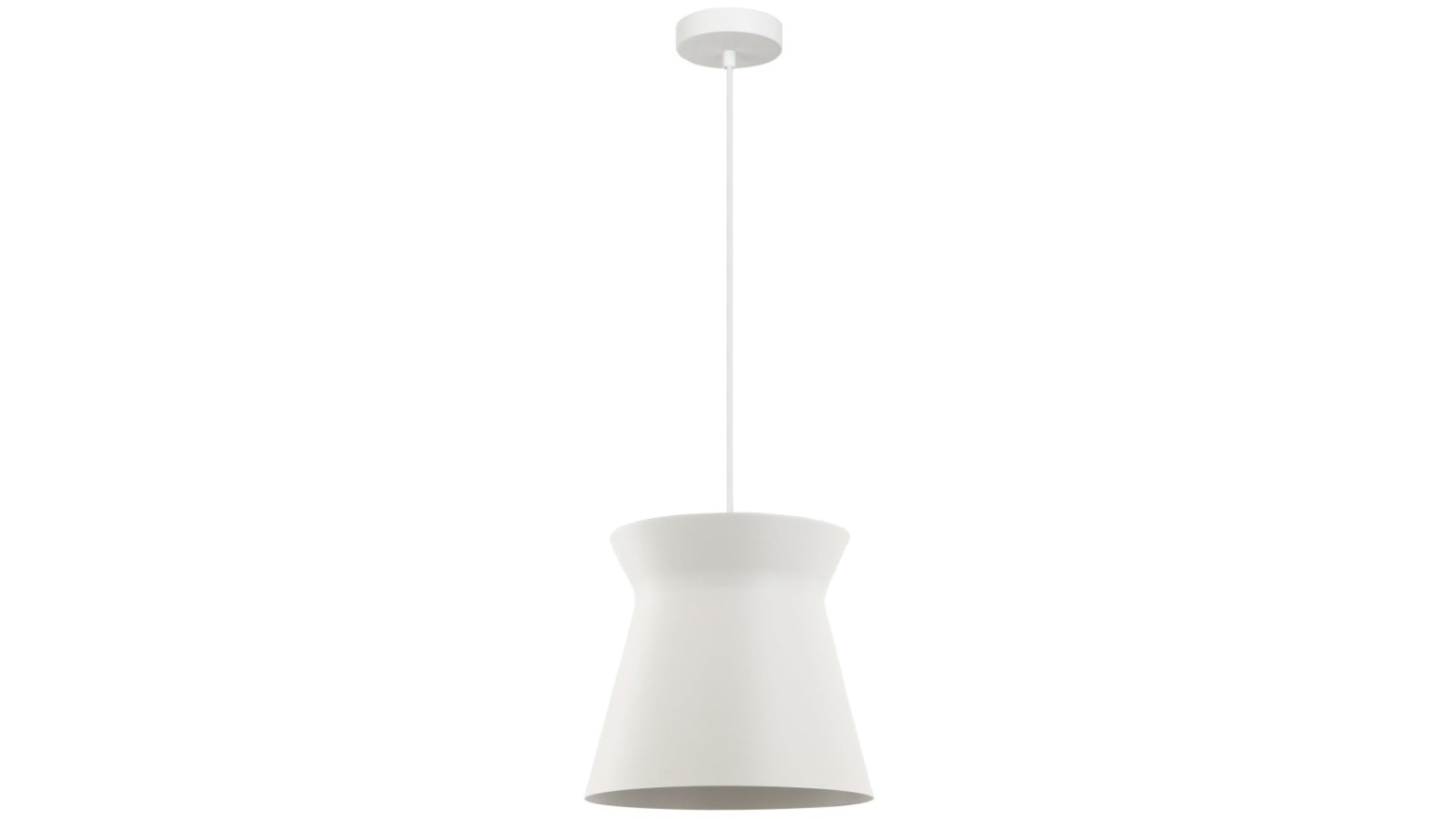 Diablo Modern Scandinavian Flat Top Cone Interior Pendant Light - White