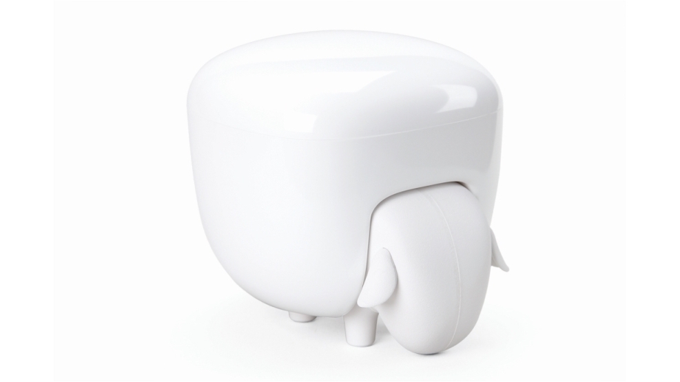 Qualy Sheep Shape Cotton Ball and Bud Holder - White