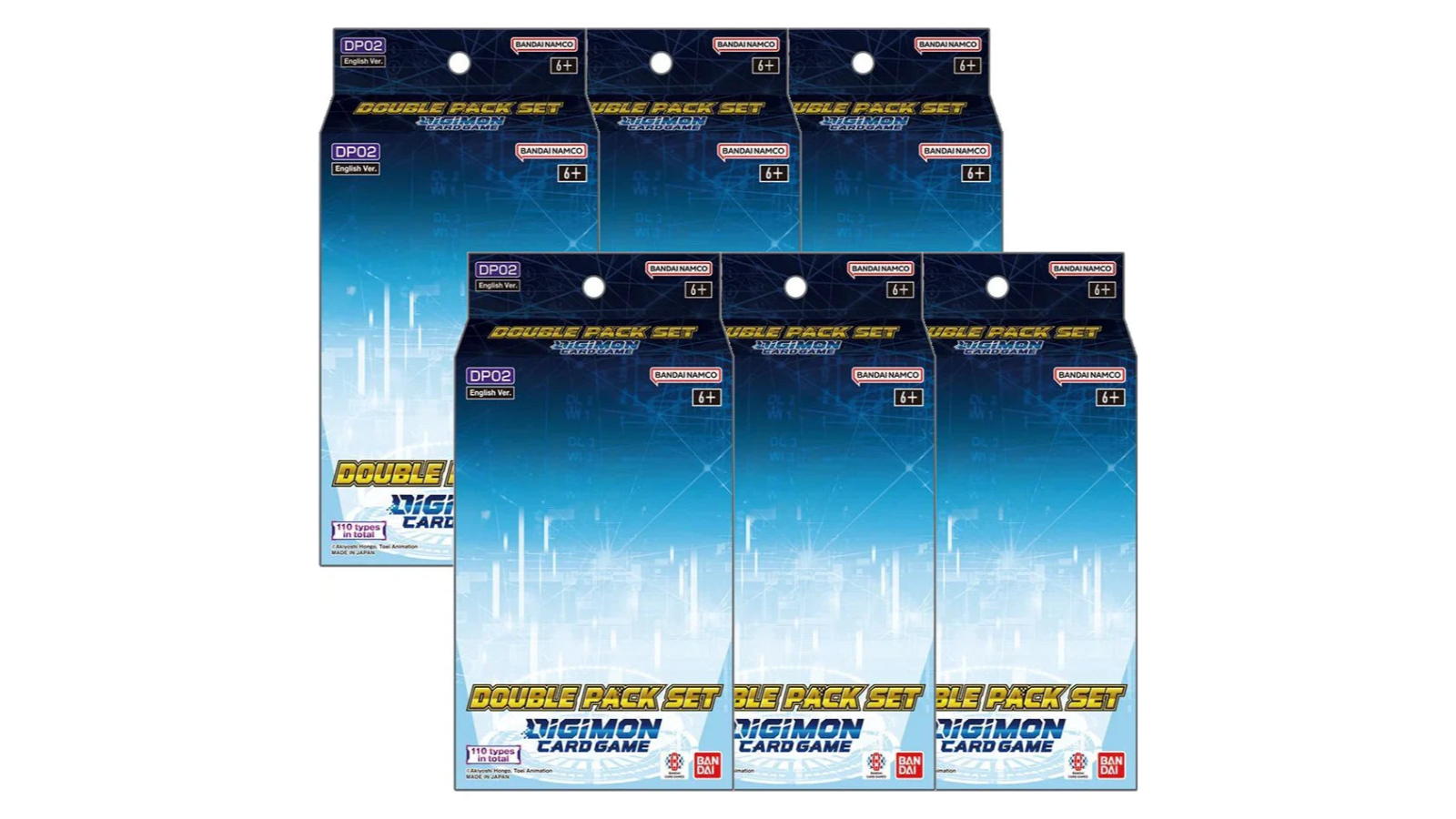Digimon Card Game DP02 Set of 2 Box of 6 Double Card Game