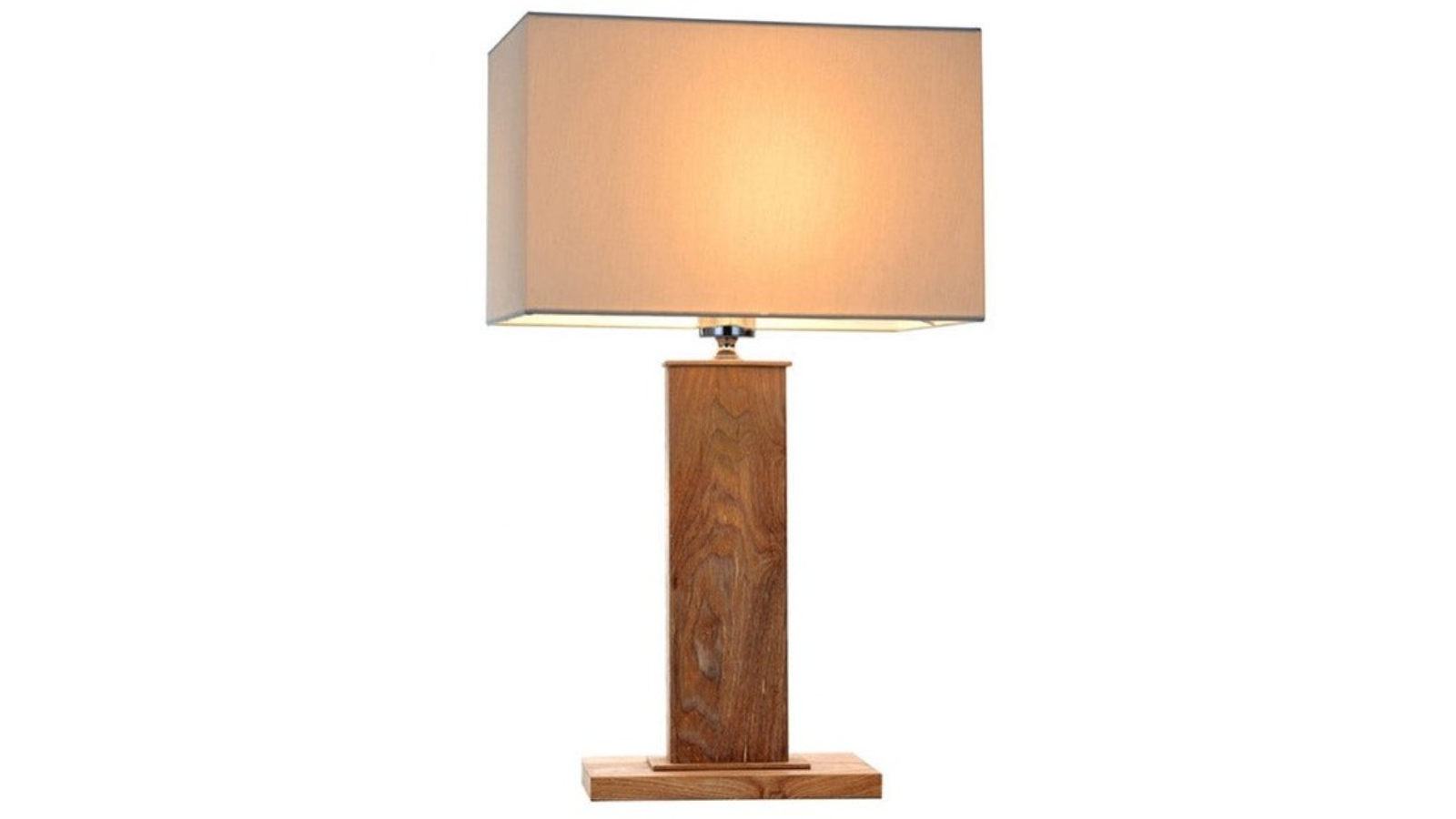 Sylvania Lighting Dionne Modern Elegant Table Lamp - Wood/Creamy White