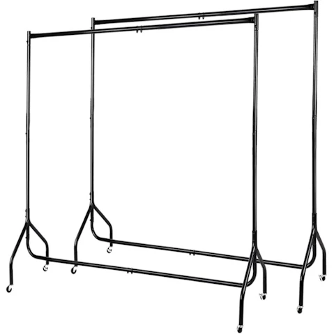 Artiss 2x Clothes Rack Airer Coat Stand 6FT Rail Wheels