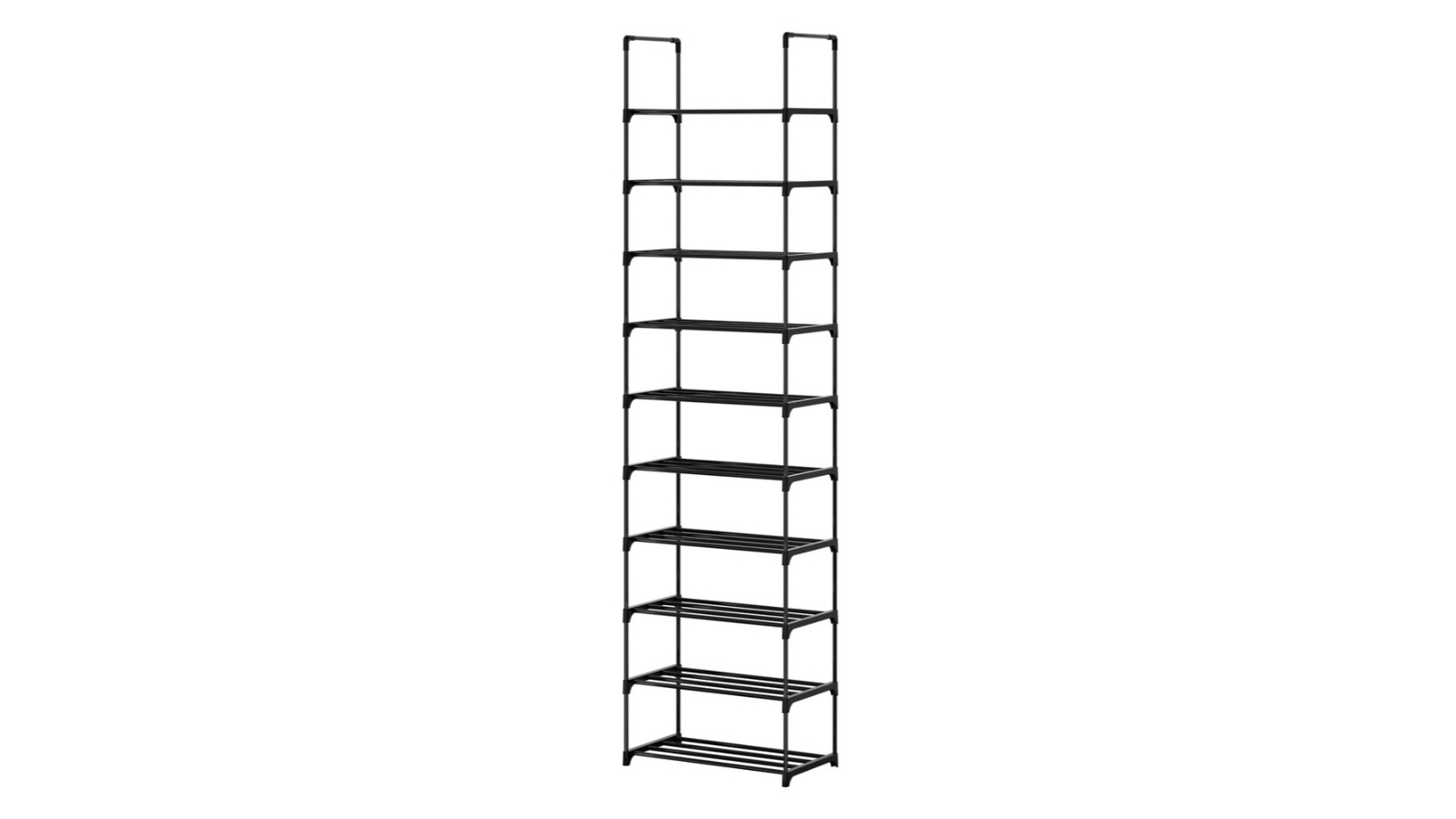 Artiss 10-Tier Black DIY Stackable Dunn Shoe Rack - 20 Pair