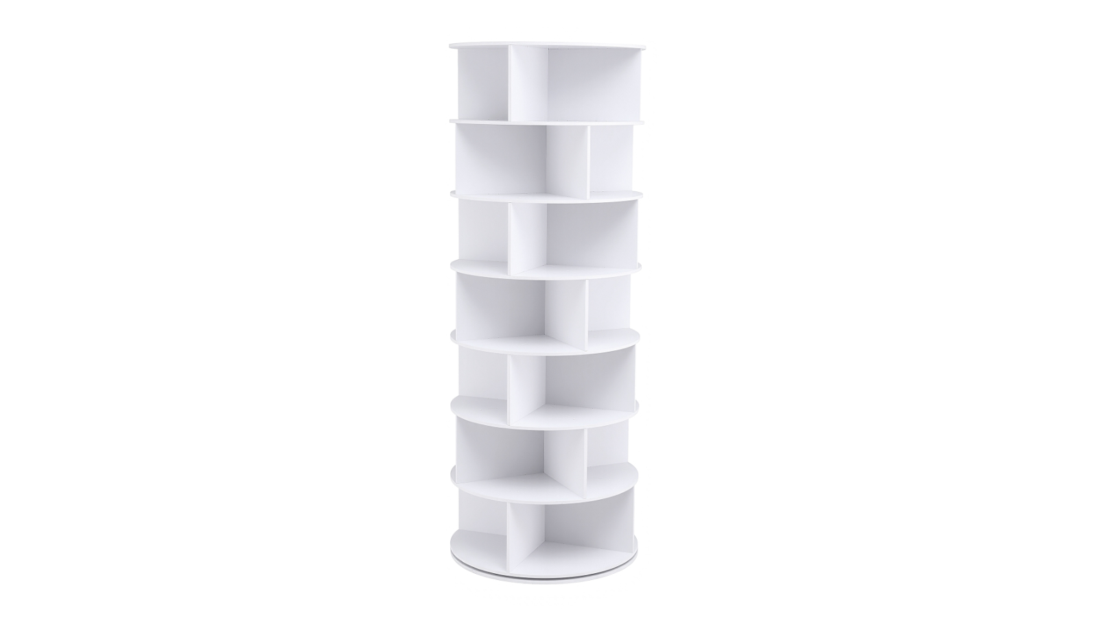 Artiss 7-Tier 360 Degree  Rotating Shoe Rack - White