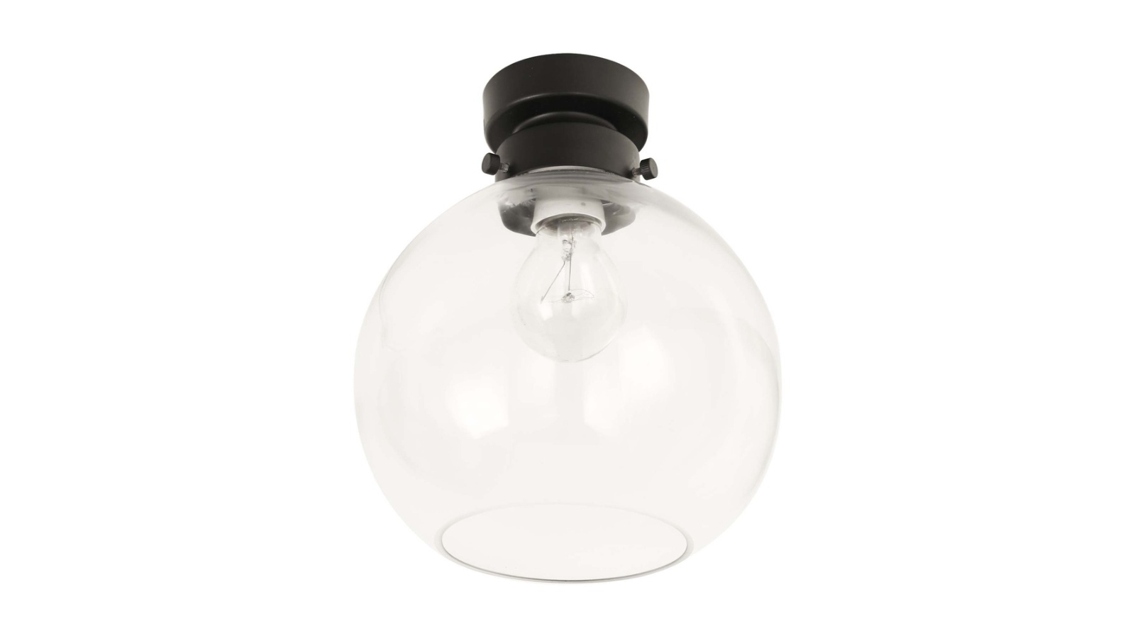 DIY Batten Fitting Wine Glass Shape Clear Glass with Black Highlight Ceiling Light