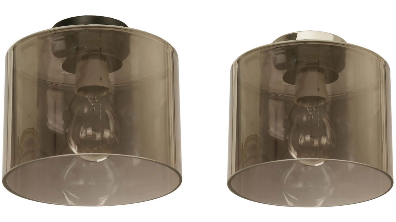 CLA Lighting	DIY Batten Light Fitting Smoke Glass Oblong OD180mm