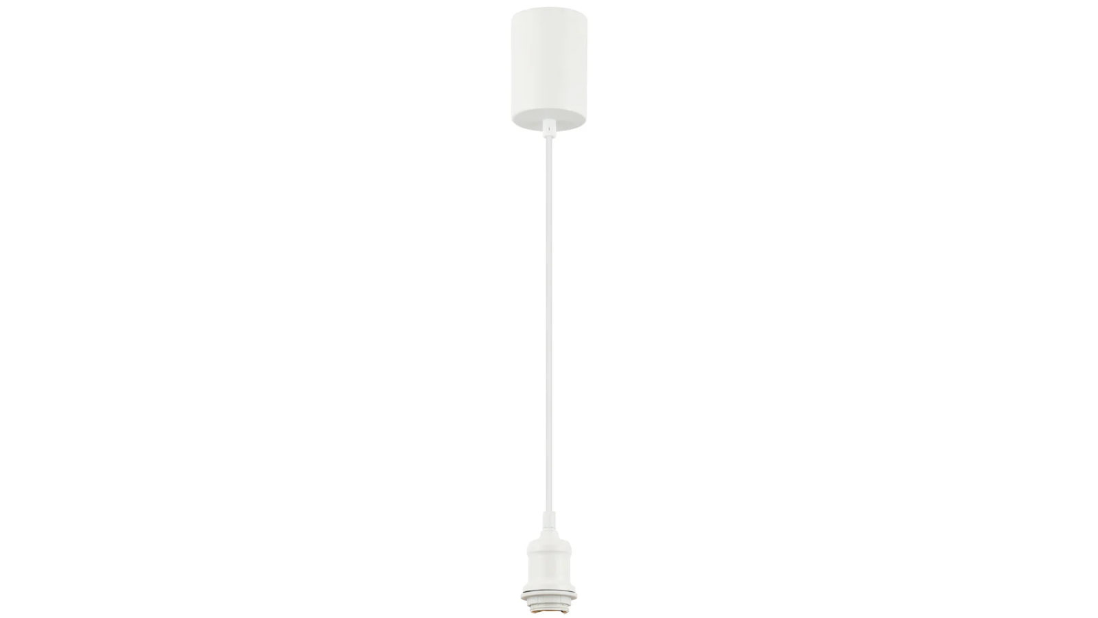 DIY 3metre Plug-in ES Pendant Light Suspension Kit - White