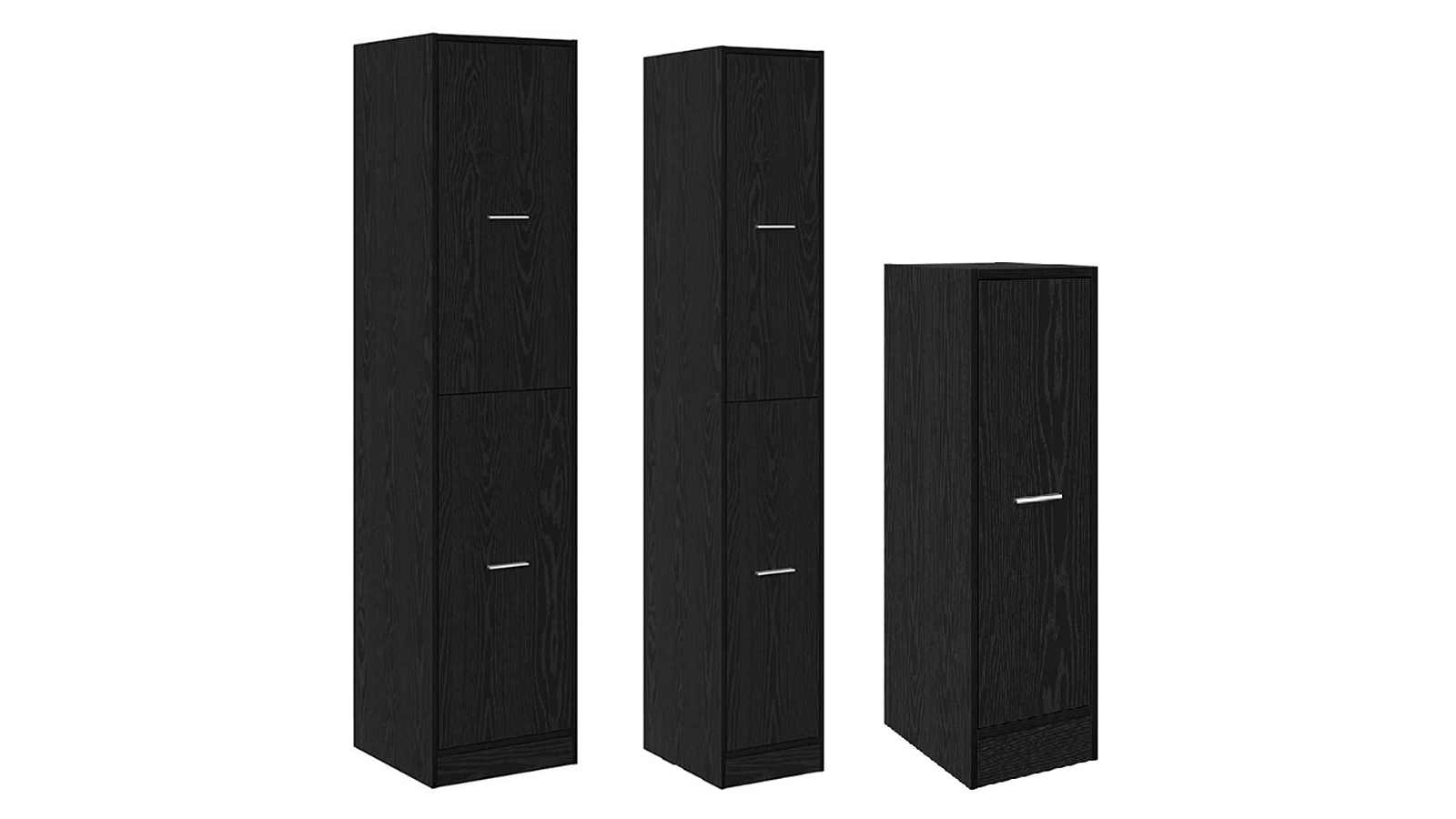 vidaXL Black Oak Engineered Wood Apothecary Cabinet