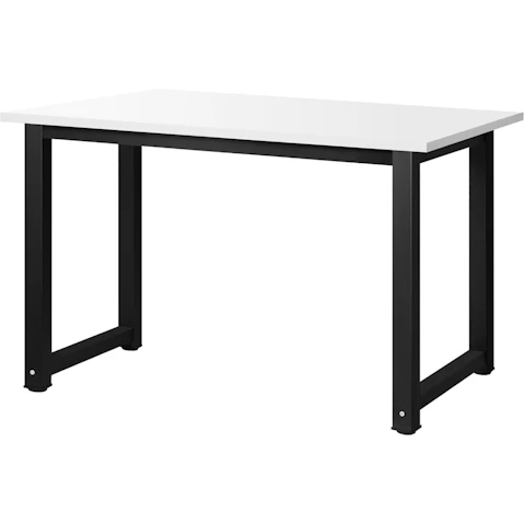 Oikiture 120cm Computer Desk - Black and White