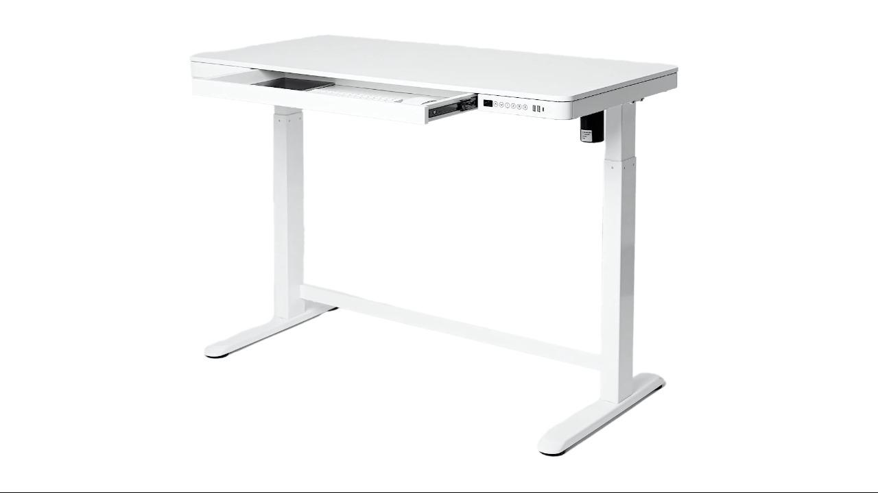 GKU SmartUp All-in-1 Electric Standing Desk - White