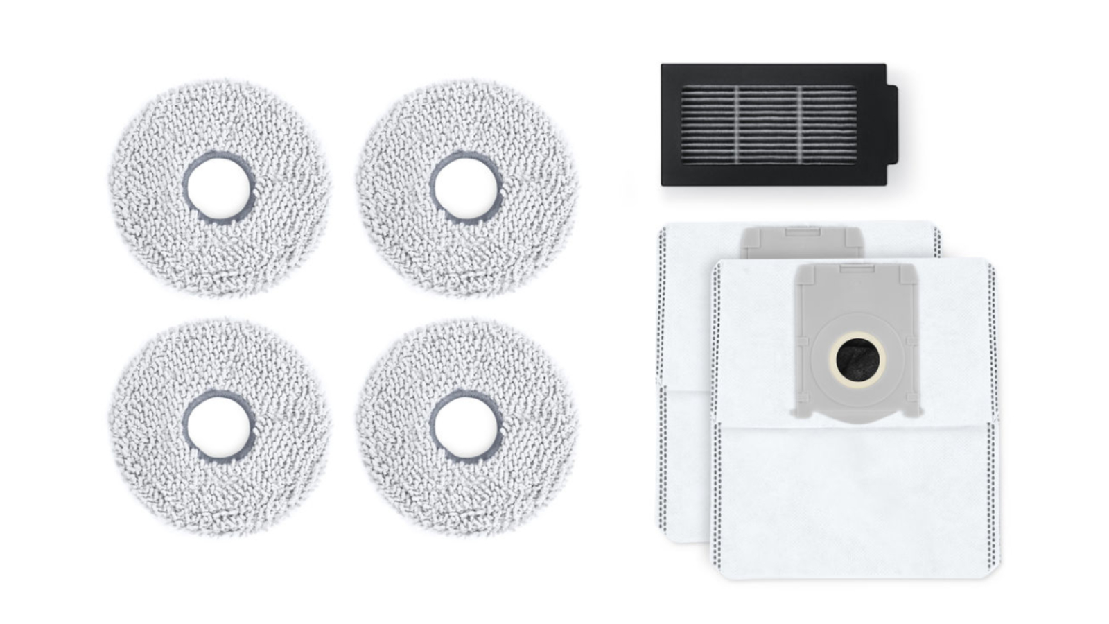 Ecovacs Antibacterial Buddy Kit for T50 Pro - White/Black | Harvey