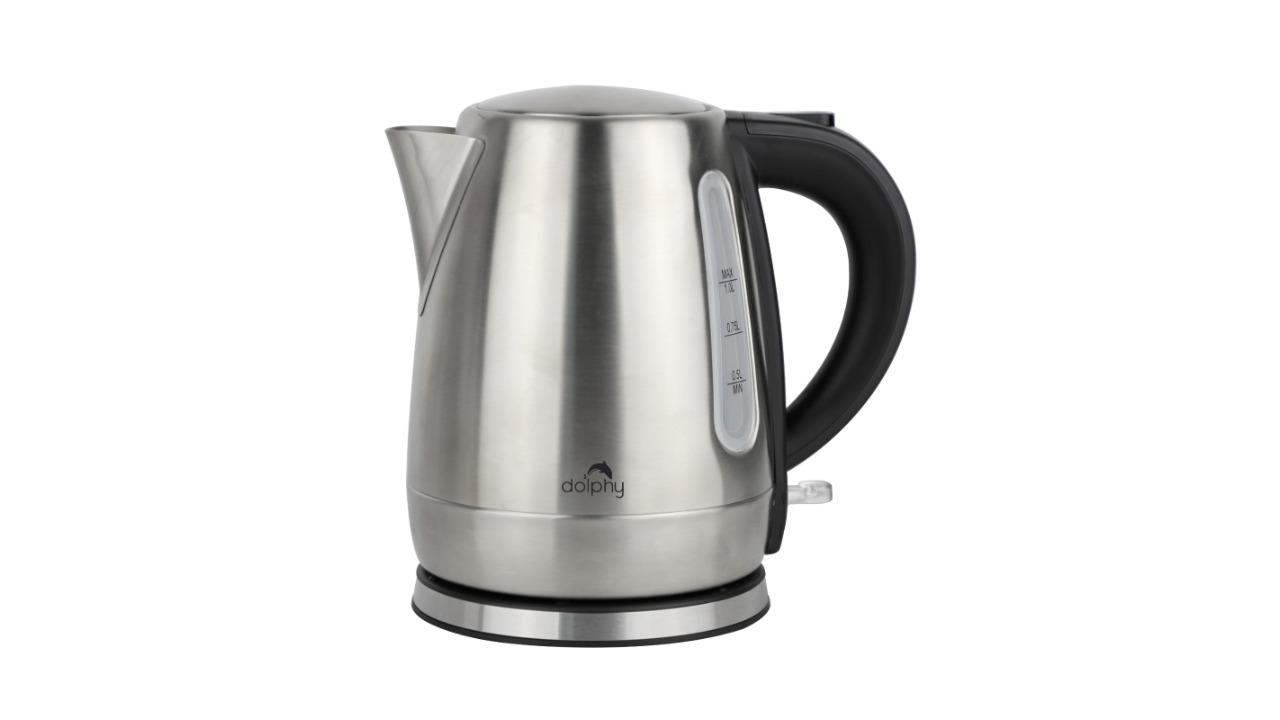 Dolphy 1.0Litre Stainless Steel Electric Kettle - Black