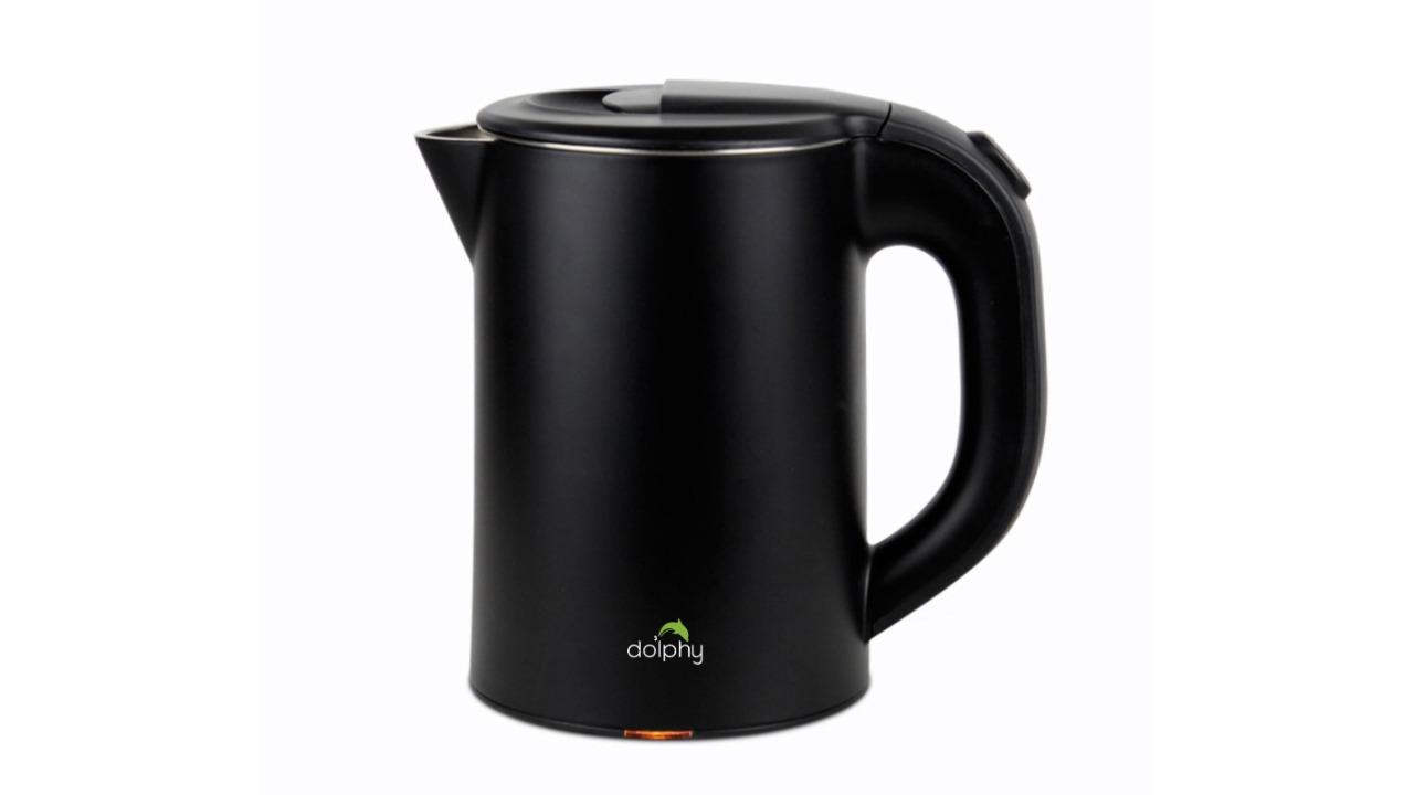 Dolphy 0.8Litre Stainless Steel Electric Kettle - Black