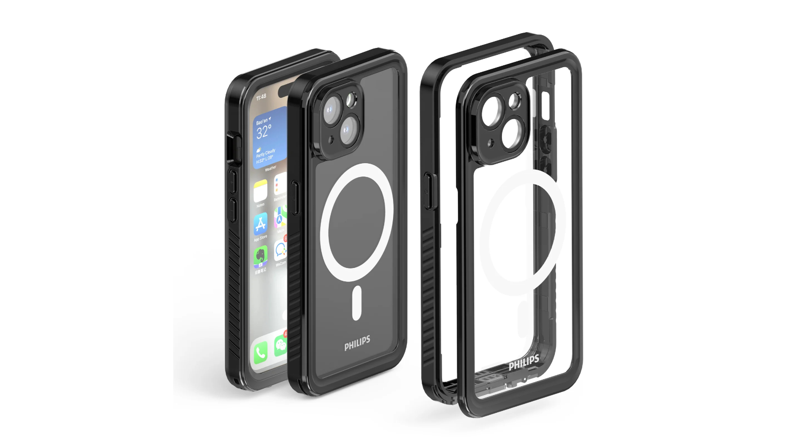 Philips iPhone 15 Full Protection Waterproof Case with MagSafe