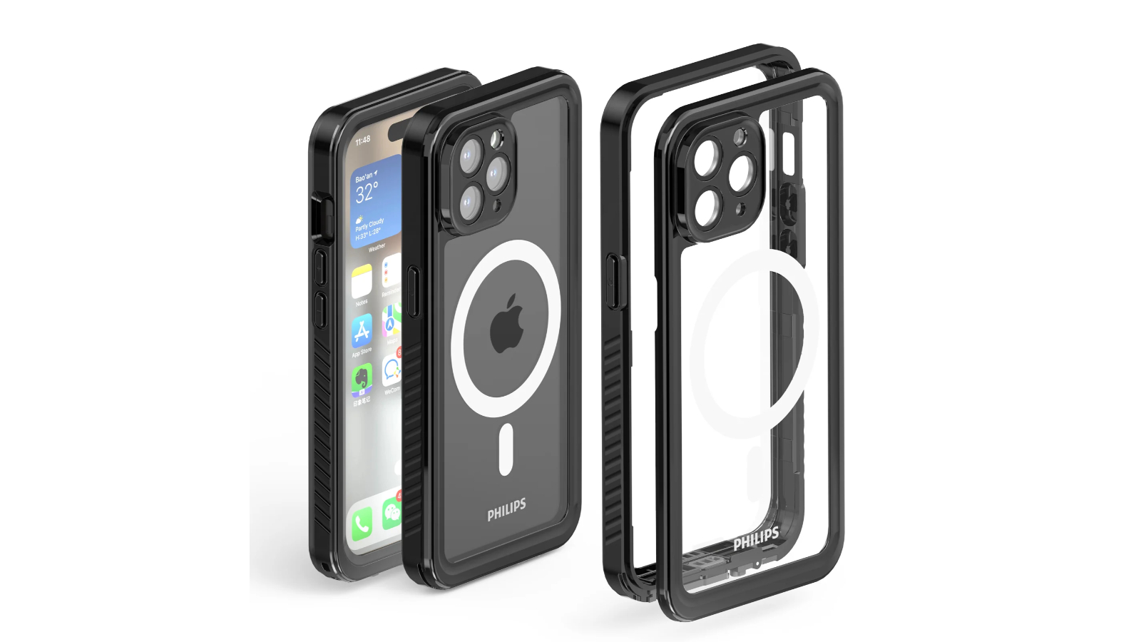 Philips iPhone 15 Pro Full Protection Waterproof Case with MagSafe