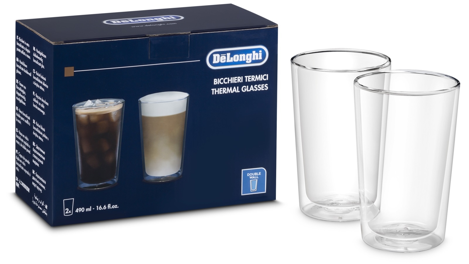 De Longhi Double Wall Thermal Glasses 400ml Harvey Norman