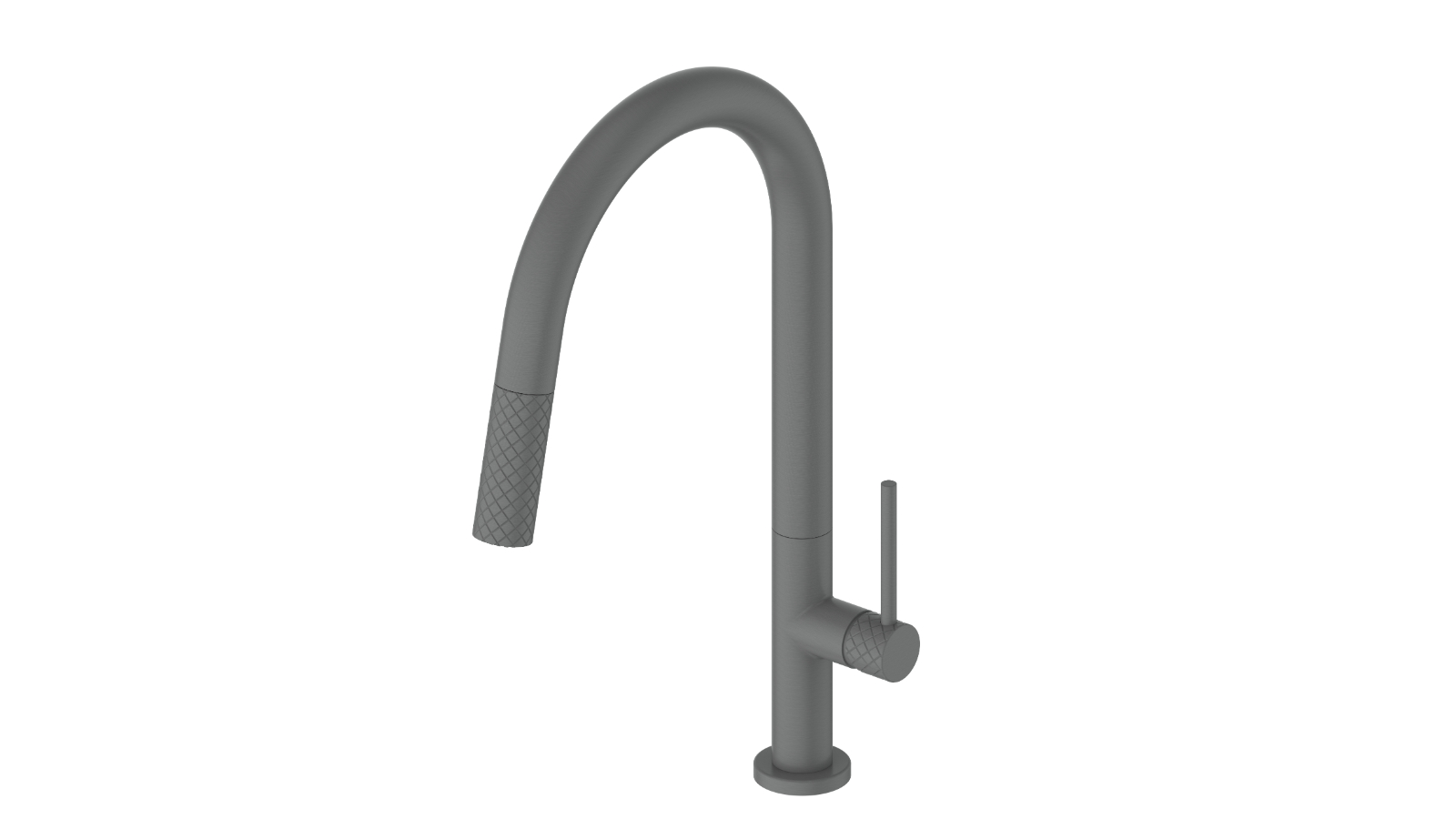Greens Trance Pull Down Sink Mixer with Diamante Spray - Gunmetal