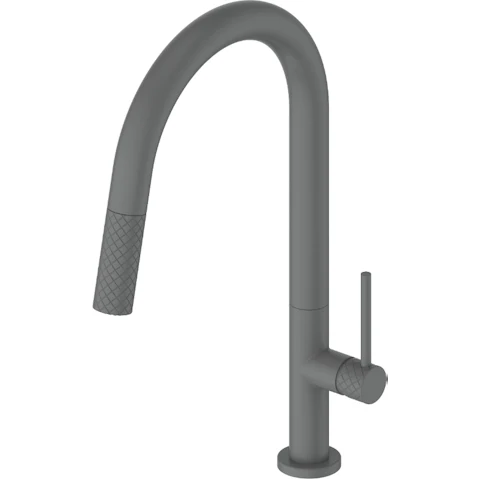 Greens Trance Pull Down Sink Mixer with Diamante Spray - Gunmetal