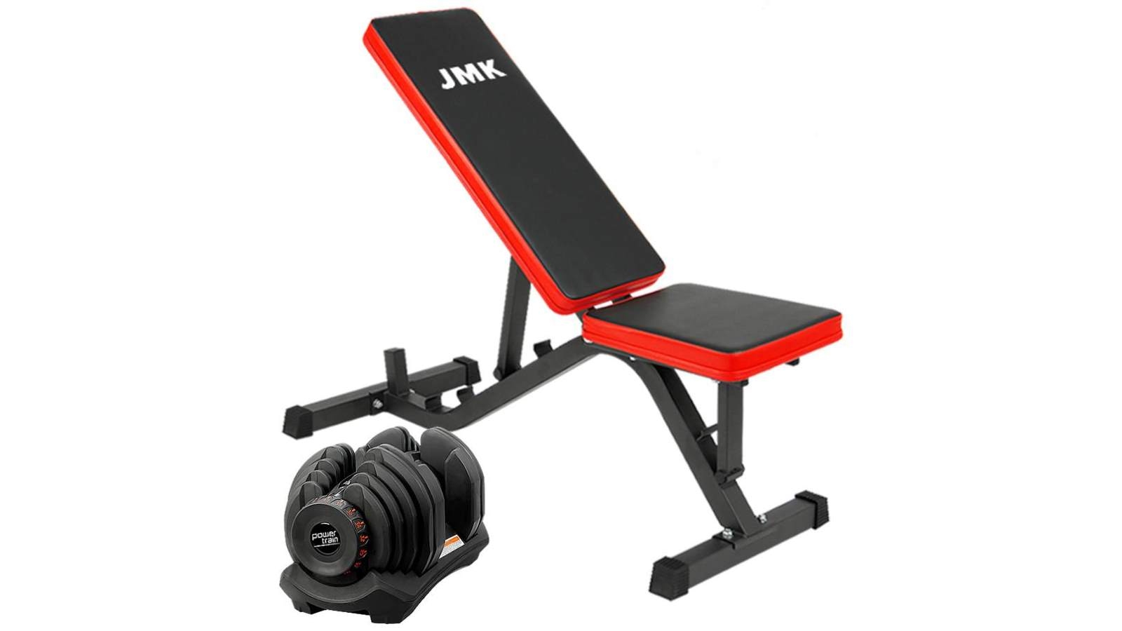 PowerTrain 1x 40kg Dumbbell with ZYDB Bench