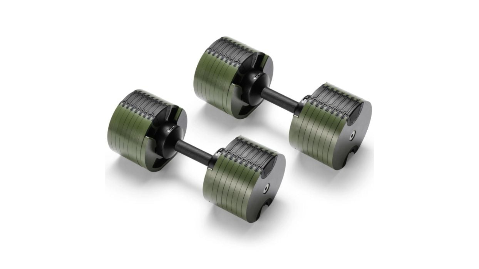 Powertrain Sports Eon Dial-up 72kg Adjustable Dumbbells Pair with Stand - Green