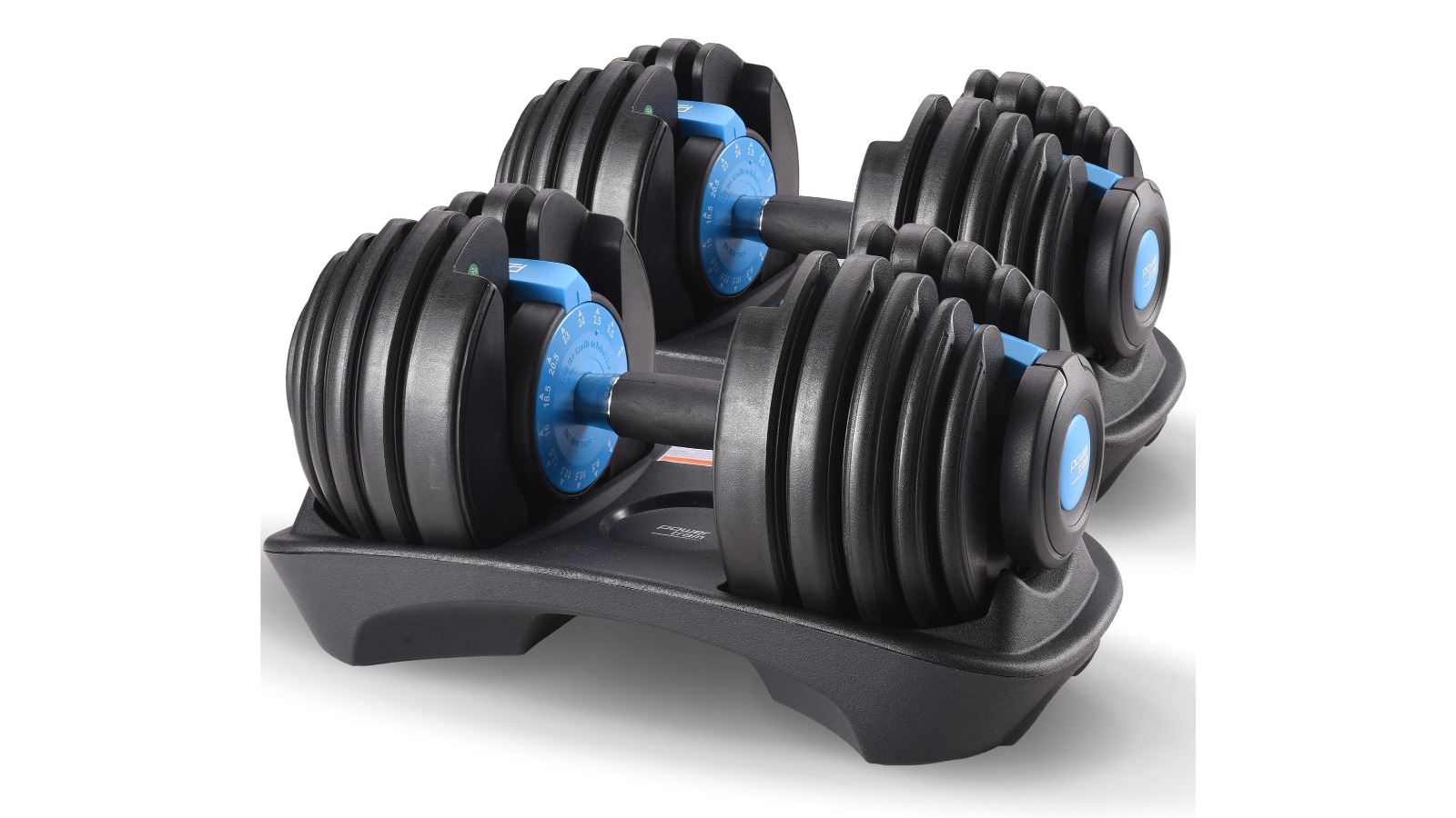 48kg (2 x 24kg) Adjustable Home Gym Dumbbell - Blue