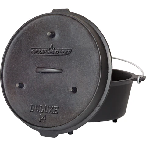 Camp Chef 14 inch Cast Iron Deluxe Dutch Oven - 12 Quart