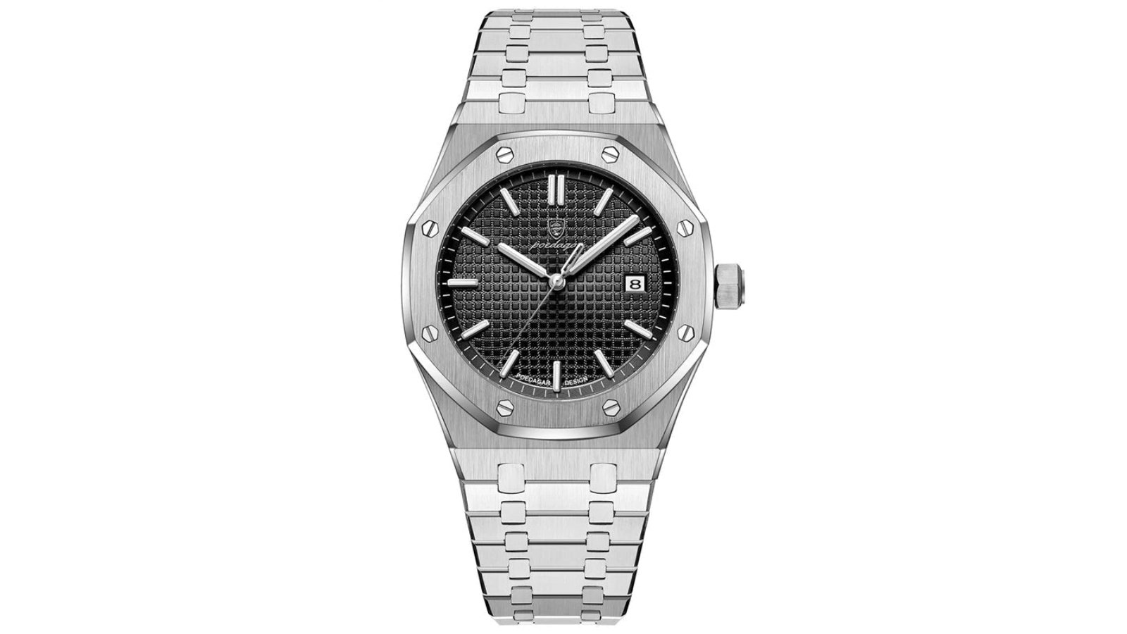 Kangaroo Fitness Luxury Men's Stainless Steel Square Quartz Watch
