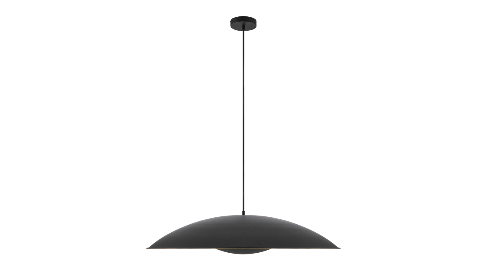 Pretty & Practical Dallas Black Sand Pendant Light with Gold Foil Interior