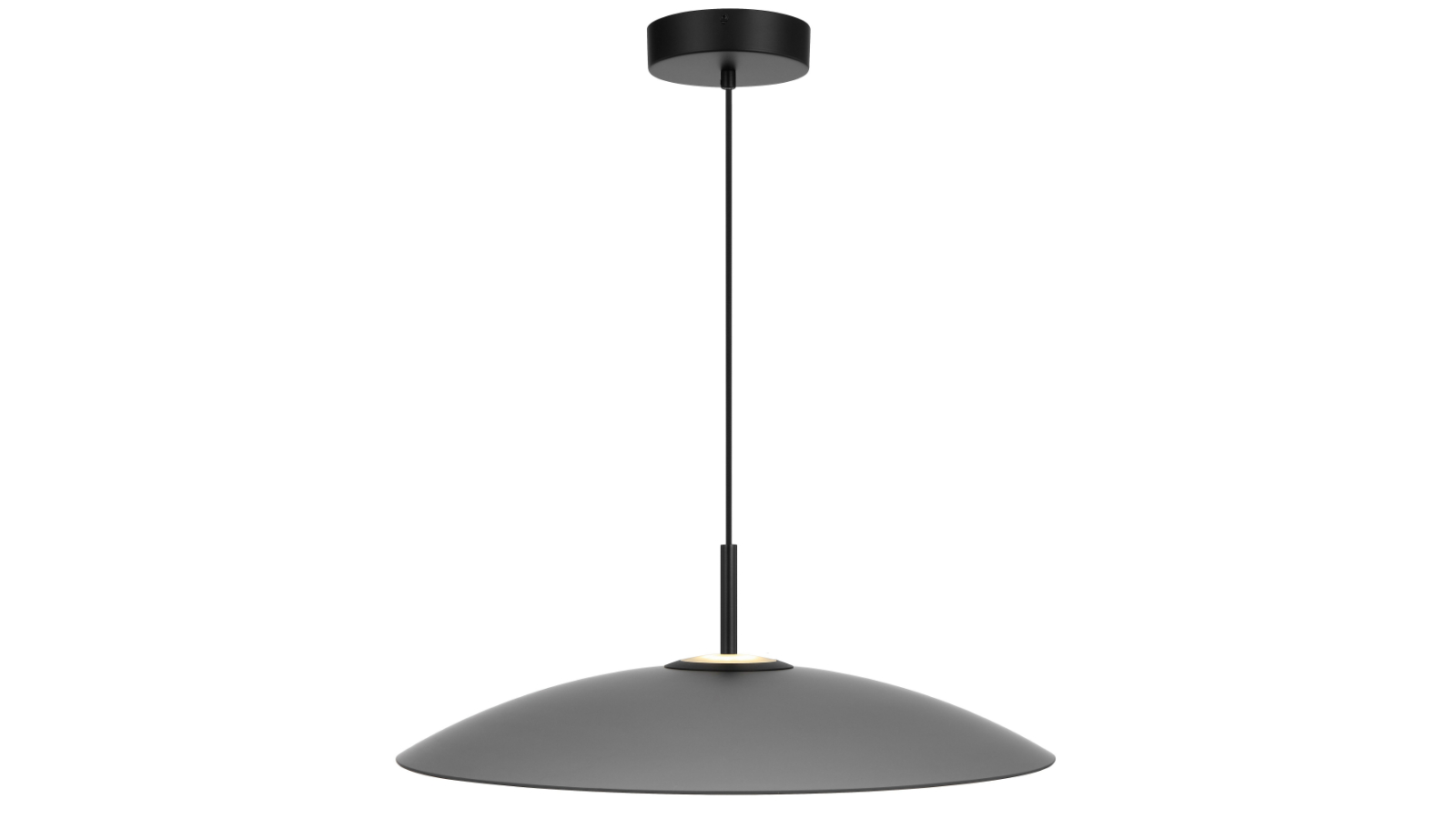 Pretty & Practical Noraline Glass Black Matt/Smoke LED Pendant Light