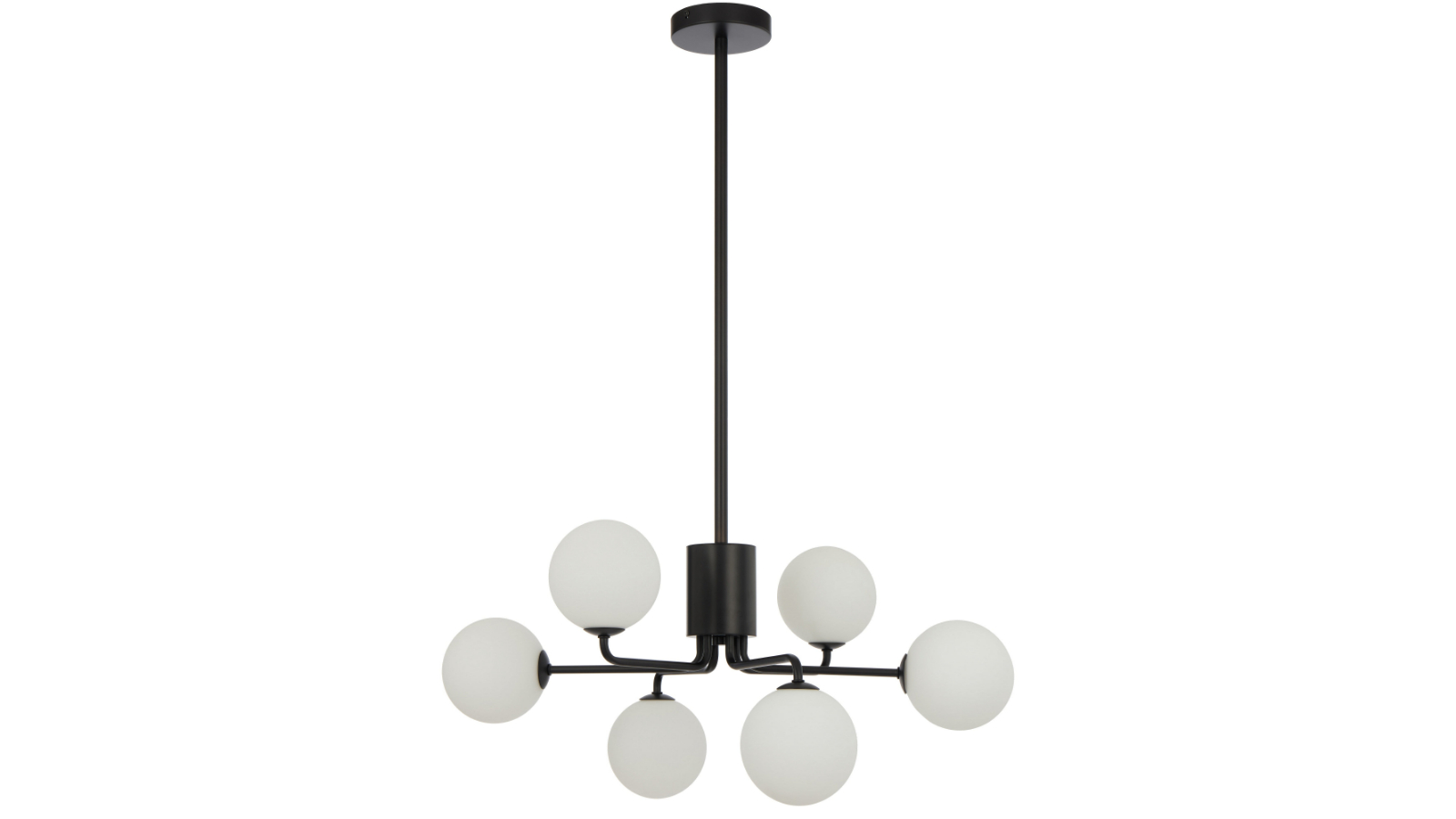 Pretty & Practical Lumoform Black Pendant Light with Opal Matt Glass Shade