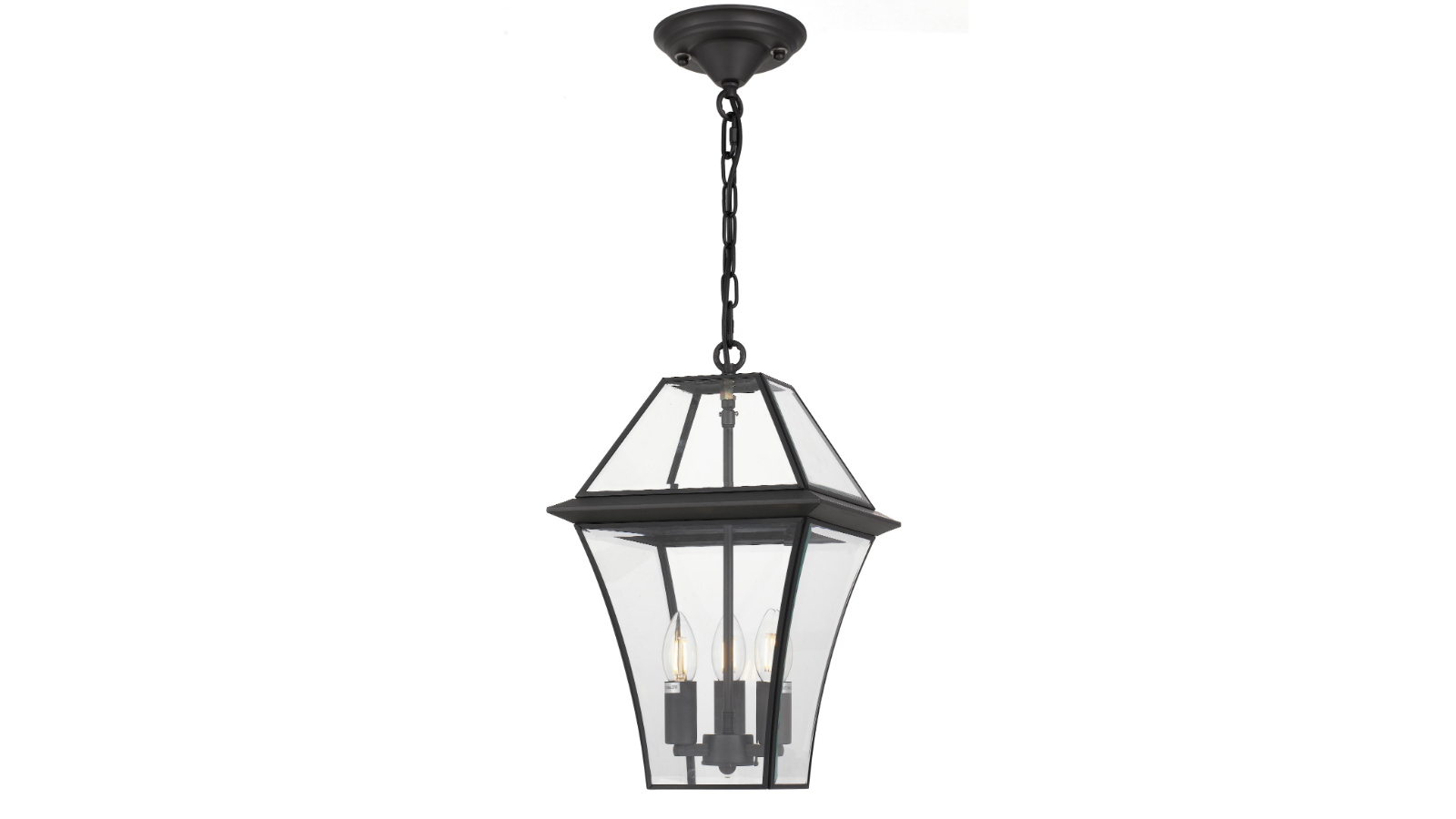 Pretty & Practical Teraline Black/Clear Pendant Light with Rod and Chain Detail