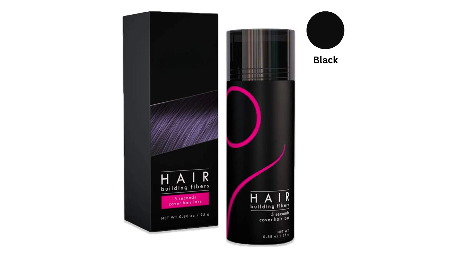 Femvy Unisex Natural Keratin Hair Fiber - Black