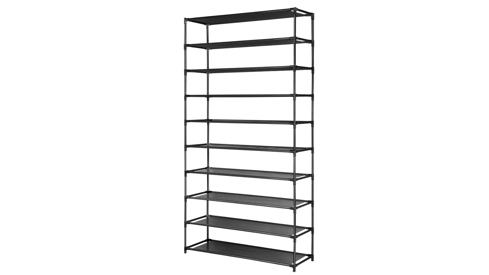 Artiss 50 Pairs 10 Tier Shoe Shelf Holder - Black