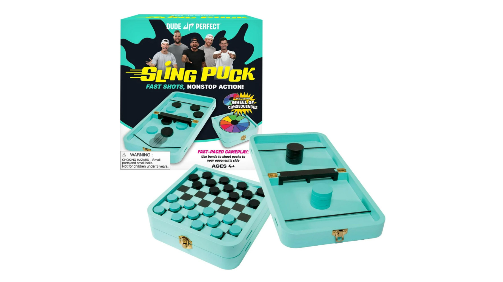 As Seen on TV Dude Perfect Sling Puck and Checkers Game Set