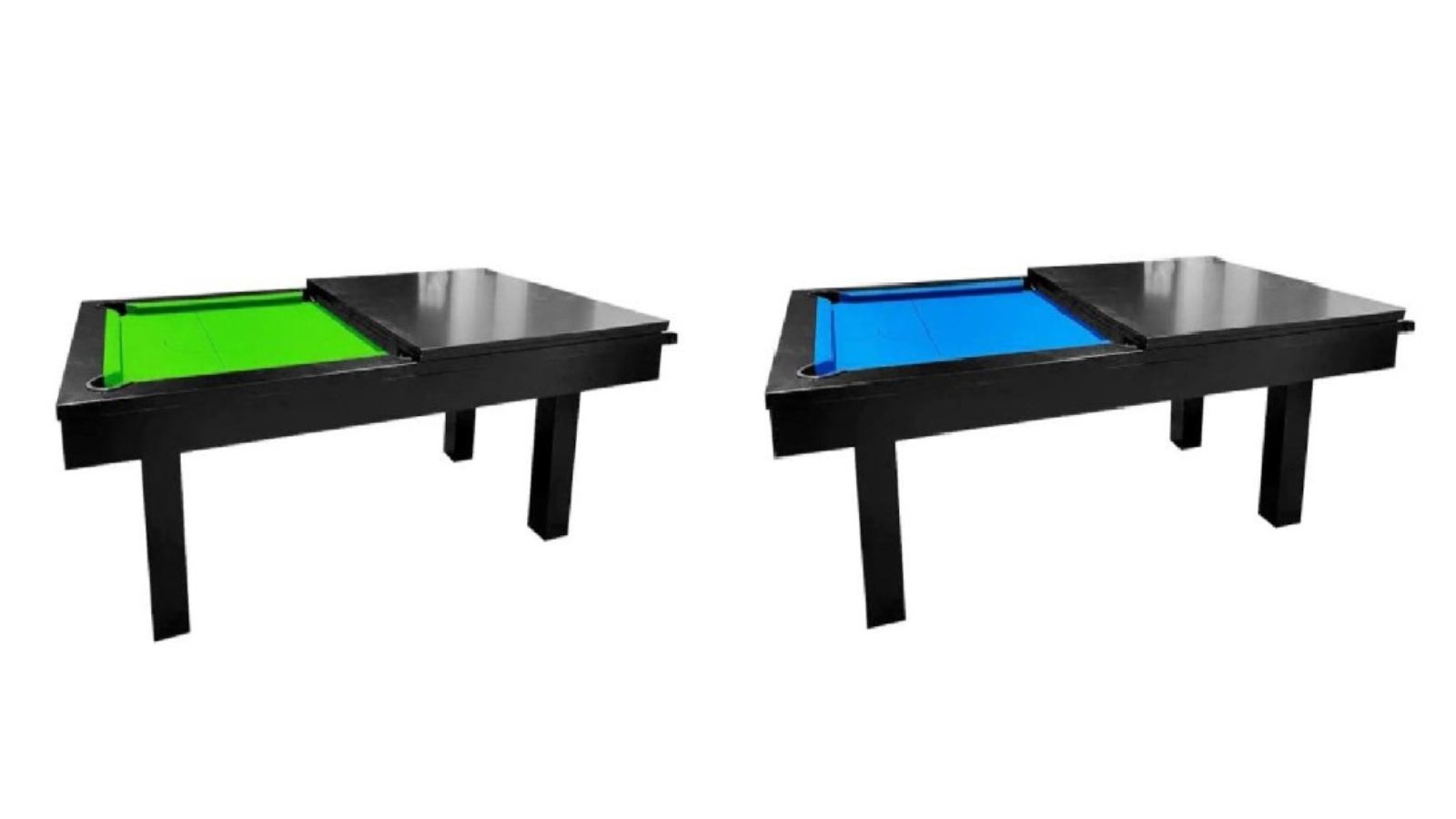 TopOne Sports Luxury 7ft Slate Black Frame Pool and Dining Table with Accessories Package